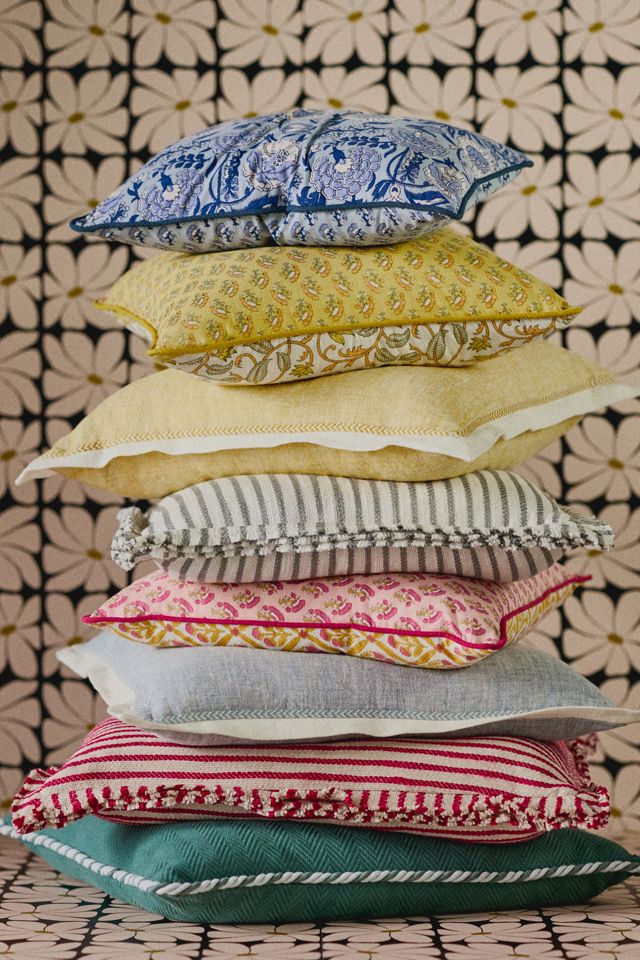 Lucy Linen Embroidered Pillow #3