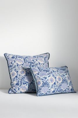 Cotton Mix Print Floral Pillow