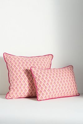 Cotton Mix Print Floral Pillow