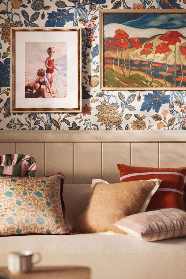 Silk Mix Print Floral Pillow #5
