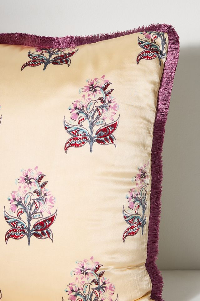 Silk Mix Print Floral Pillow #2