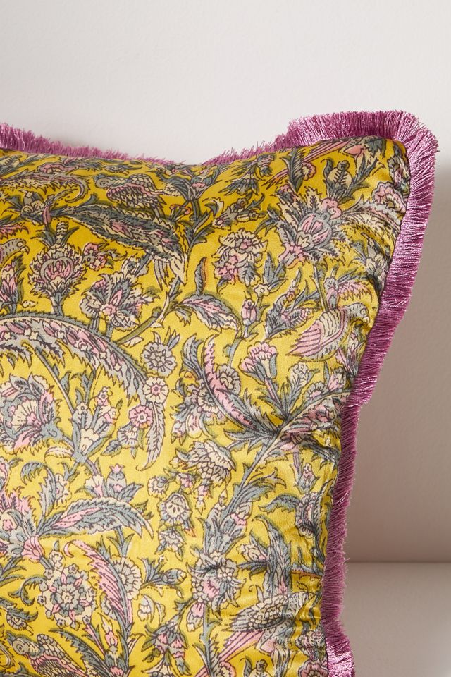Silk Mix Print Floral Pillow #3