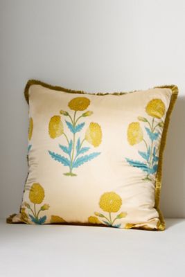Silk Mix Print Floral Pillow
