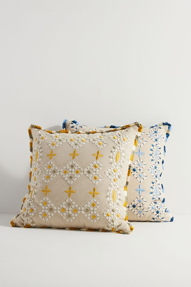 Coussin brodé en coton Georgia #2