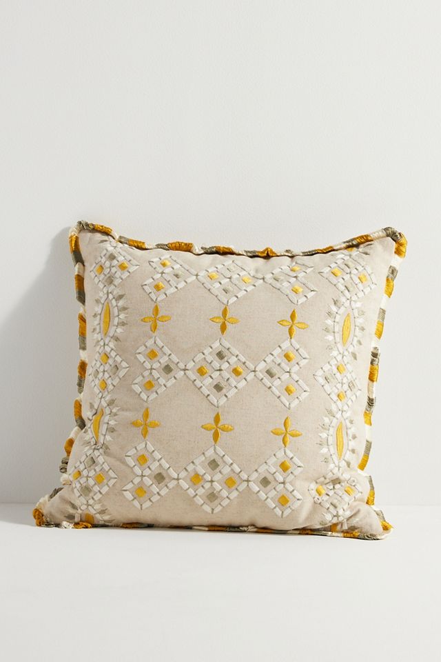 Coussin brodé en coton Georgia #5