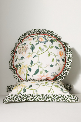 Anthropologie Hattie Cotton Floral Printed Pillow