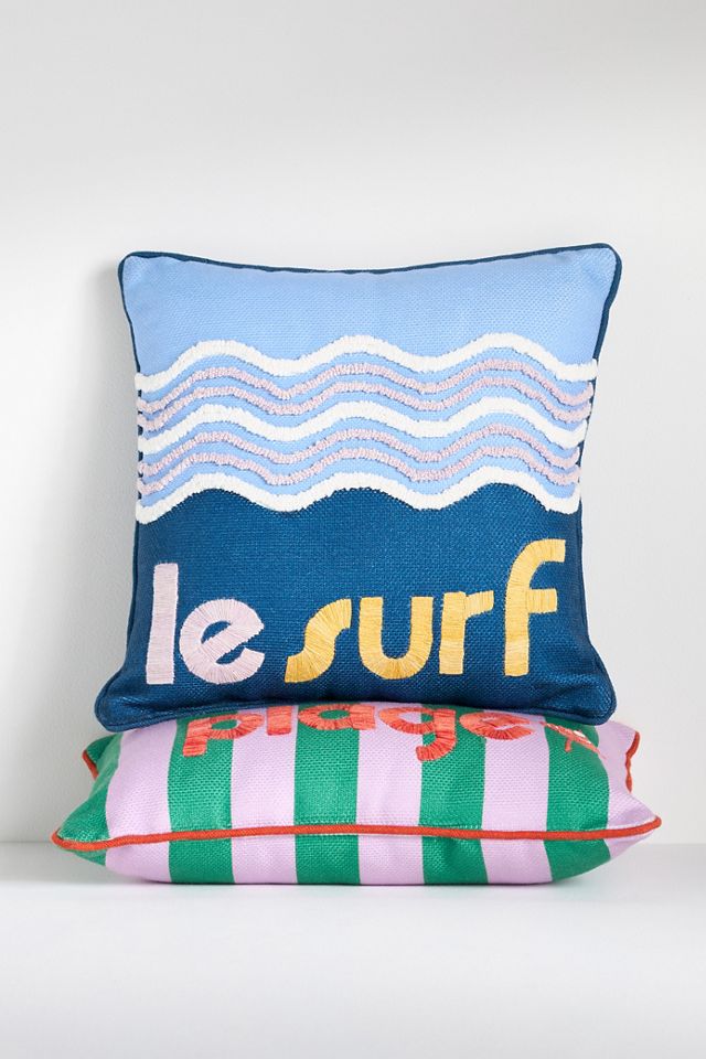 Beach Vibes Embroidered Indoor/Outdoor Pillows #3