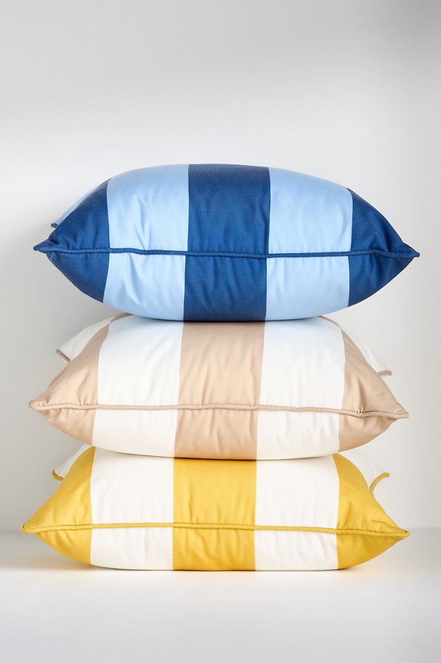 Coussin d'intérieur/extérieur à rayures imprimées Coastal #2