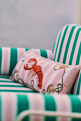 Nathalie Lete By The Sea Printed Indoor/outdoor Pillow