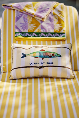 Nathalie Lete By The Sea Printed Indoor/outdoor Pillow