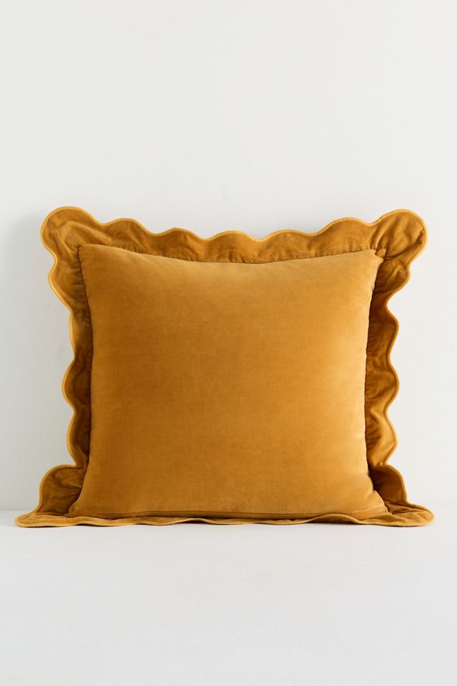 Gwendolyn Embroidered Floral Scalloped Trim Pillow #2