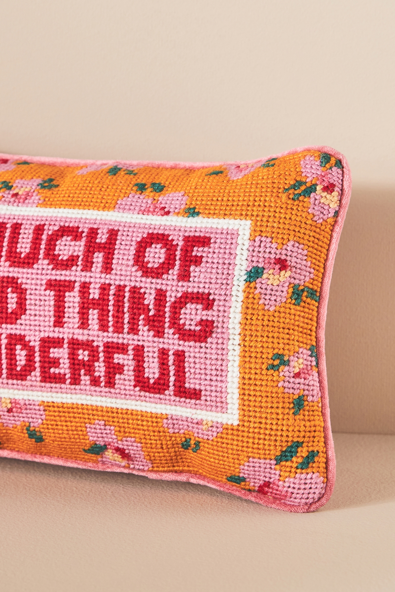 Furbish Studio Mini Needlepoint Pillow