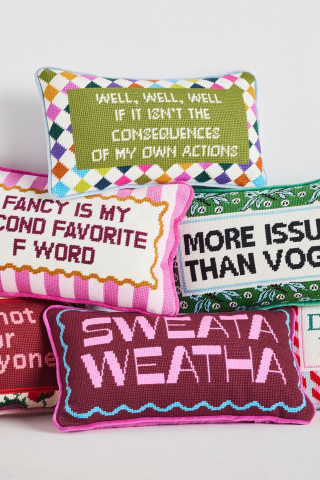 Furbish Studio Needlepoint Pillow