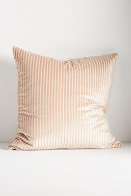 Anthropologie Fiora Ribbed Velvet Pillow