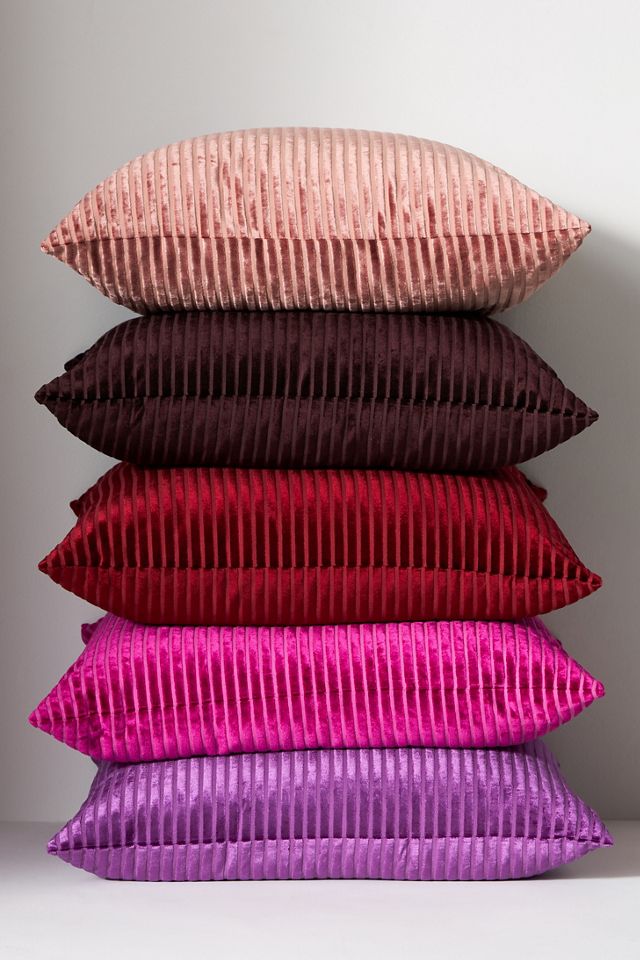 Fiora Ribbed Velvet Pillow