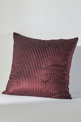 Coussin à rayures texturées Fiora