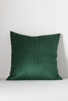 Anthropologie Fiora Ribbed Velvet Pillow