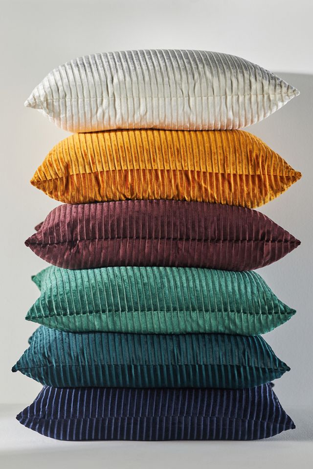 Fiora Ribbed Velvet Pillow #1