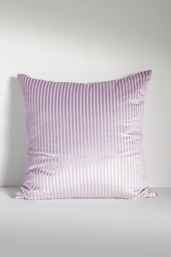 Anthropologie Fiora Ribbed Velvet Pillow In Purple