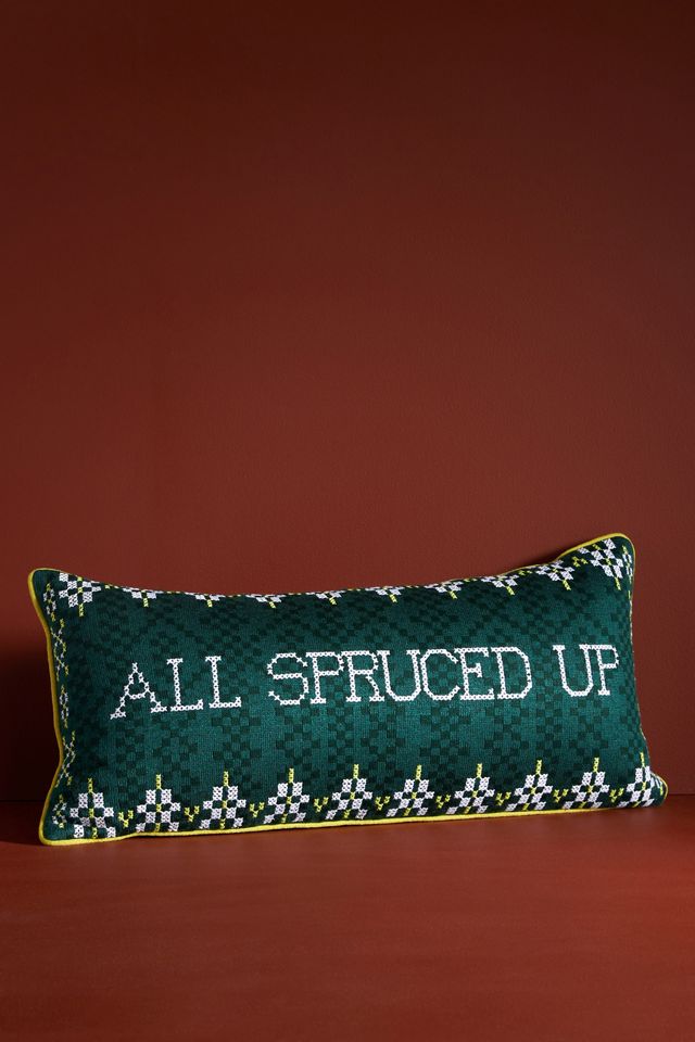 Wintry Embroidered Pillow #1