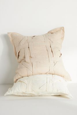 Anthropologie Interlace Pillow In Neutral