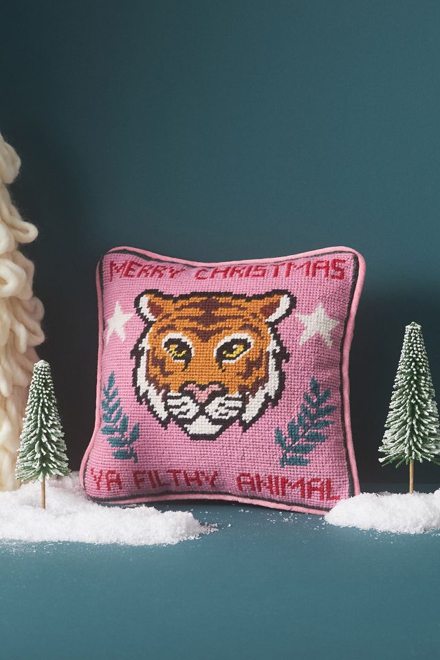 Furbish Studio - Pray For Snow Needlepoint Pillow