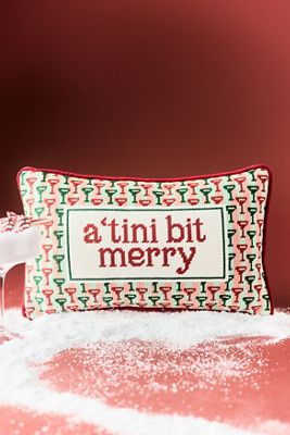 Furbish Studio Holiday Needlepoint Pillow