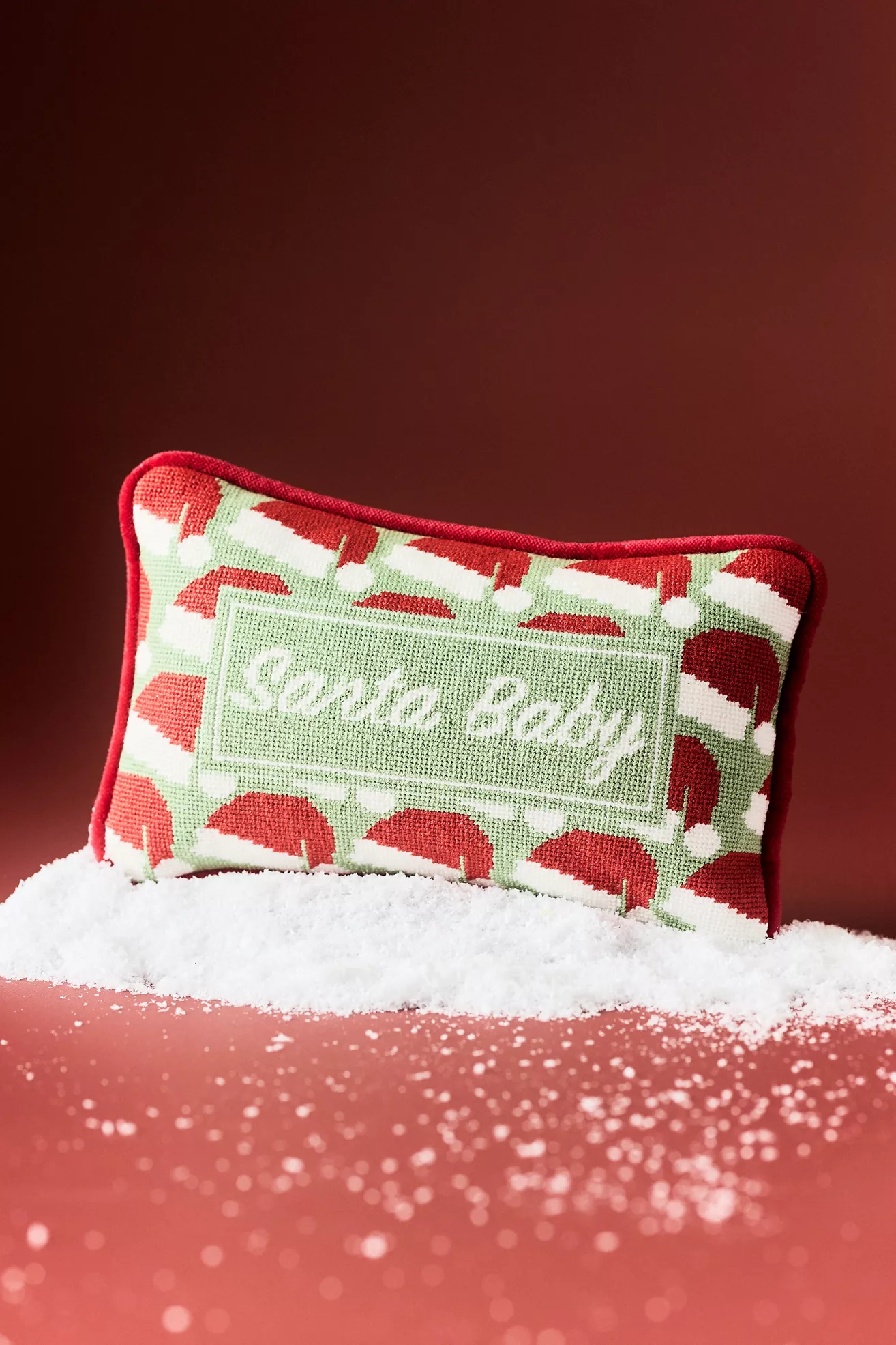 Furbish Studio Holiday Needlepoint Pillow - thumbnail 7