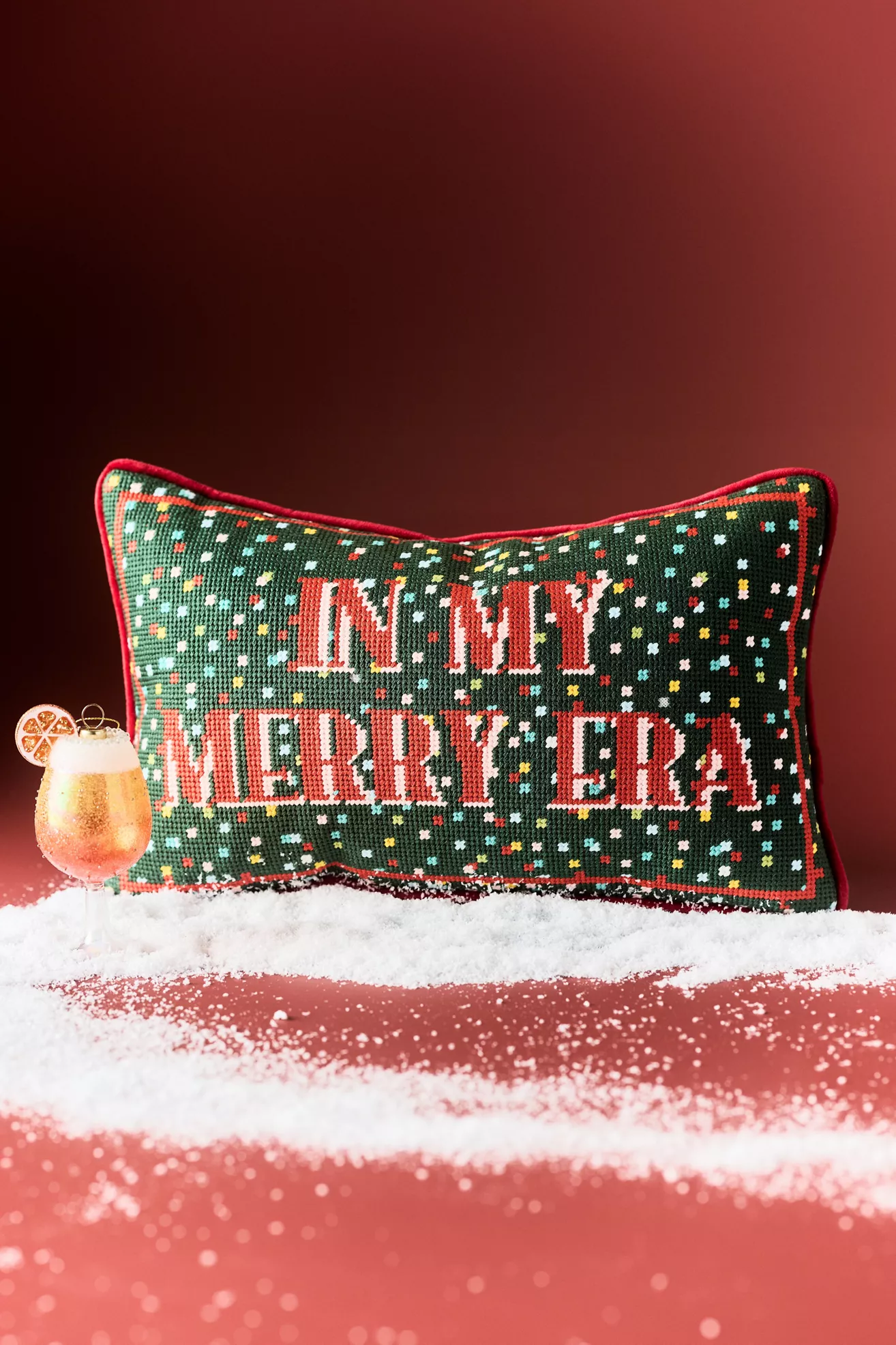 Furbish Studio Holiday Needlepoint Pillow - thumbnail 9