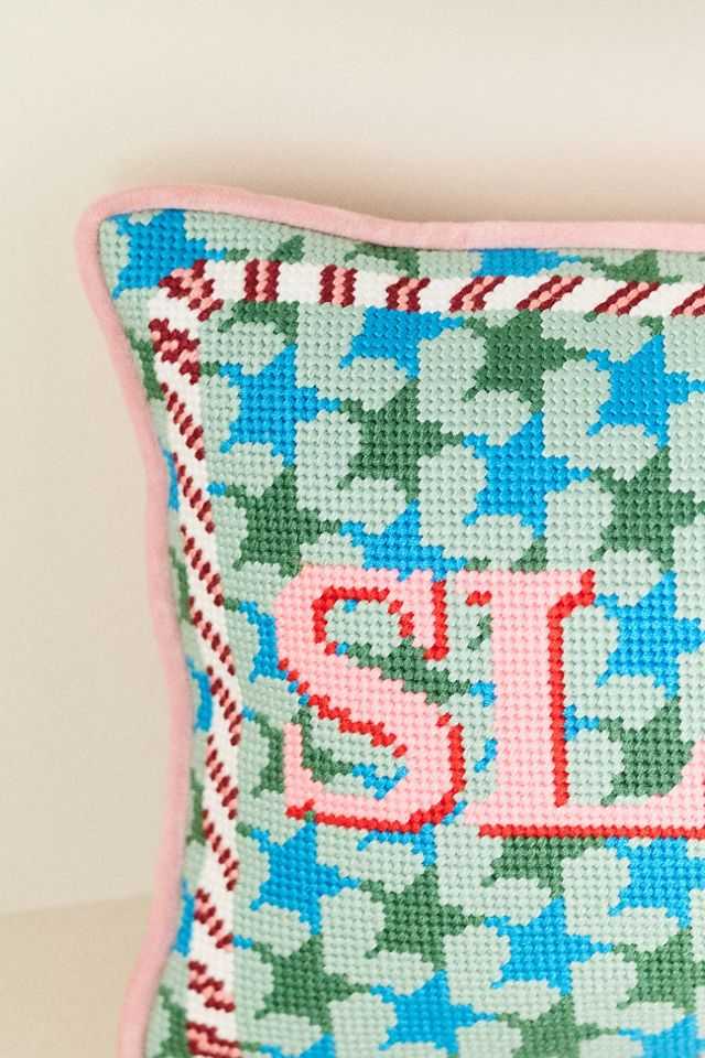 Furbish Studio Holiday Petite Needlepoint Pillow #1