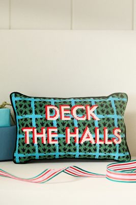 Furbish Studio Holiday Petite Needlepoint Pillow