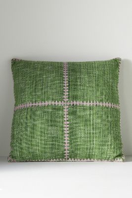 Anthropologie Mischa Indoor/outdoor Pillow In Green