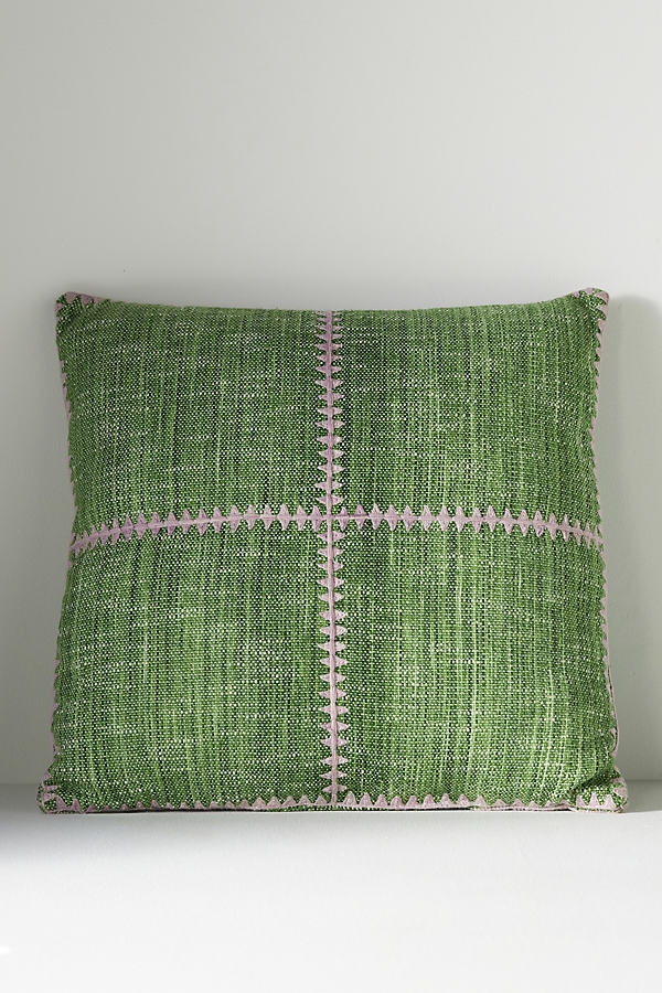 Anthropologie Mischa Indoor/outdoor Pillow In Green