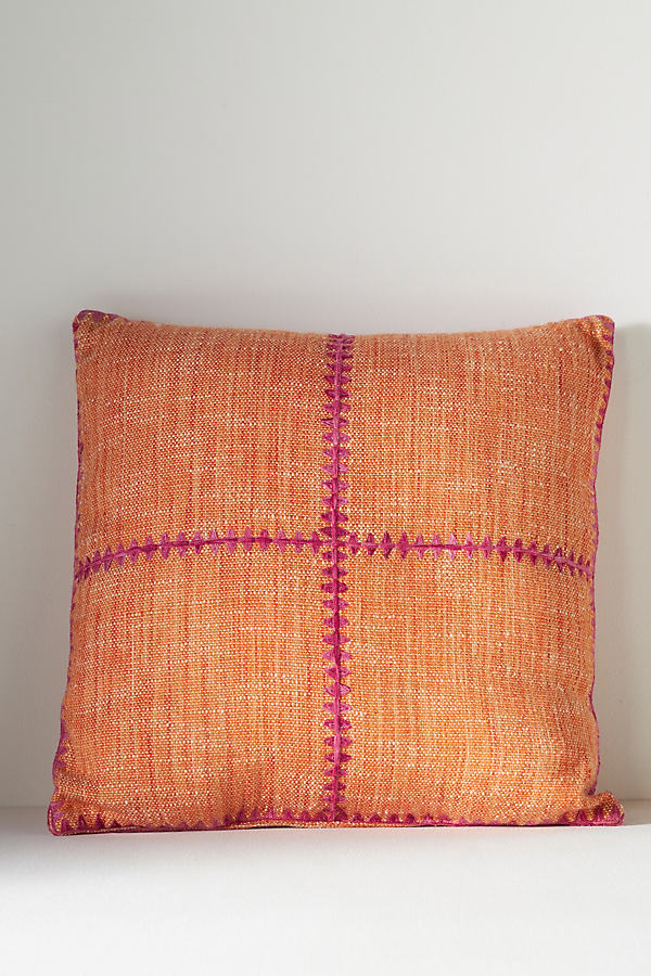 Anthropologie Mischa Indoor/outdoor Cushion In Orange
