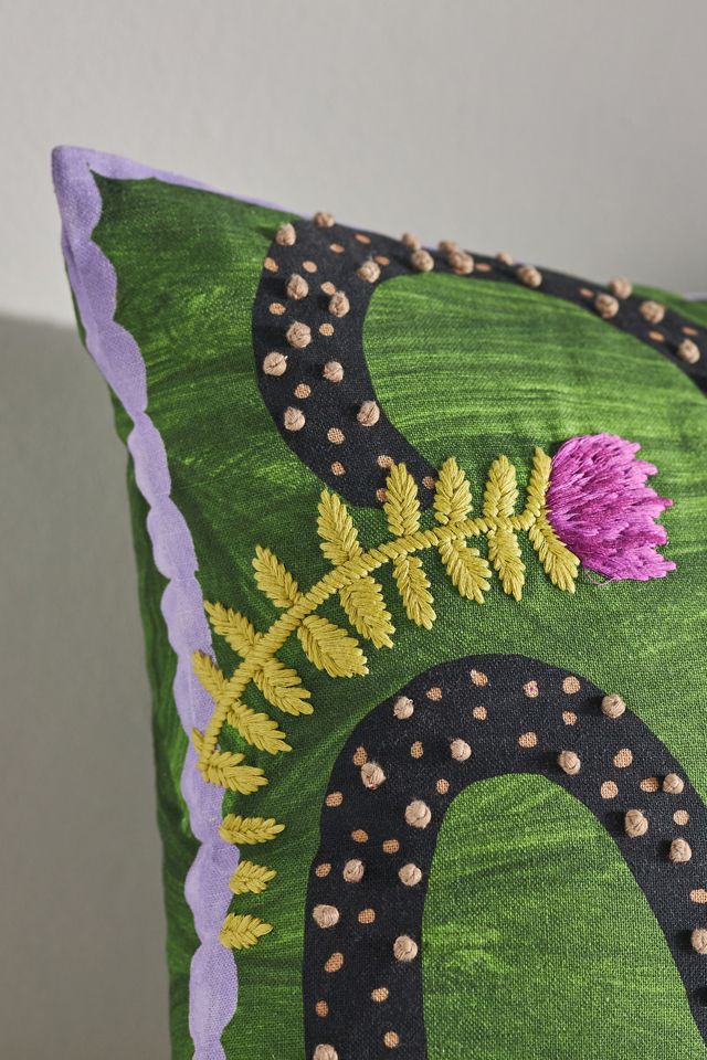 Aapo Embroidered Cotton Pillow #3