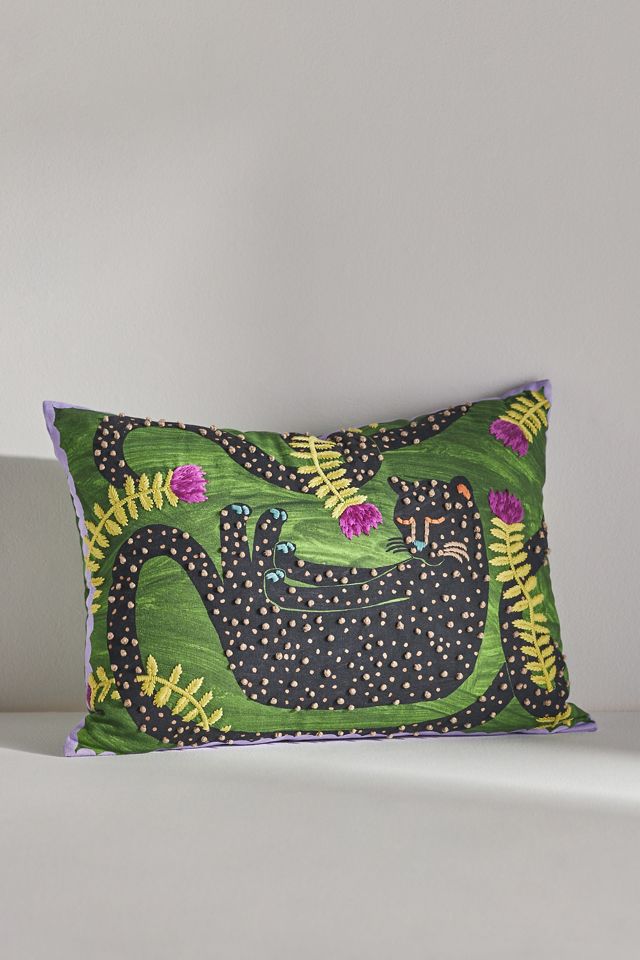 Aapo Embroidered Cotton Pillow #1