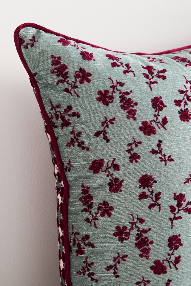 Alva Floral Cotton Velvet Pillow #3