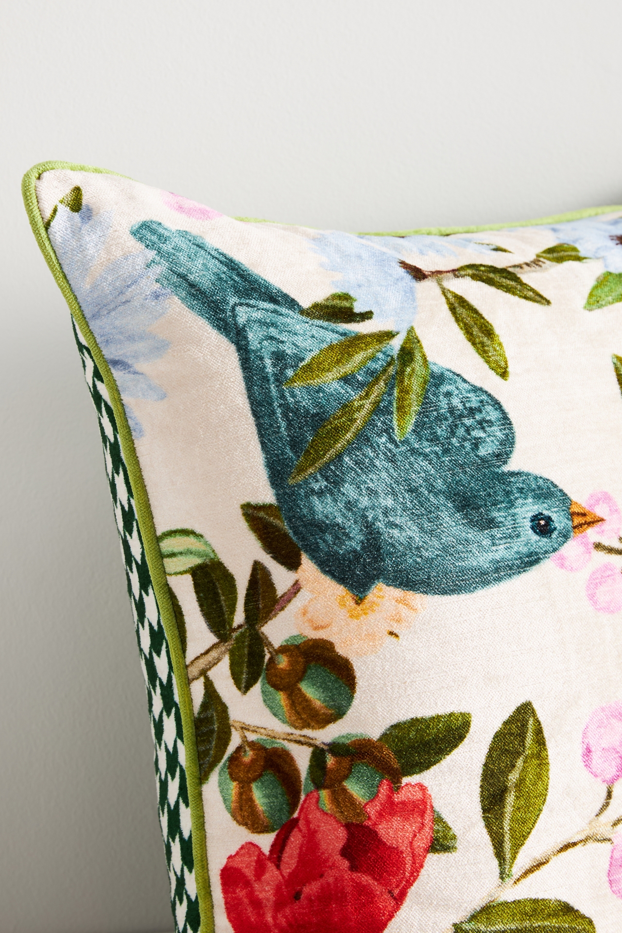 Alva Floral Cotton Velvet Pillow