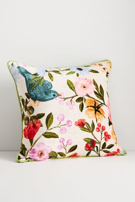 Alva Floral Cotton Velvet Pillow