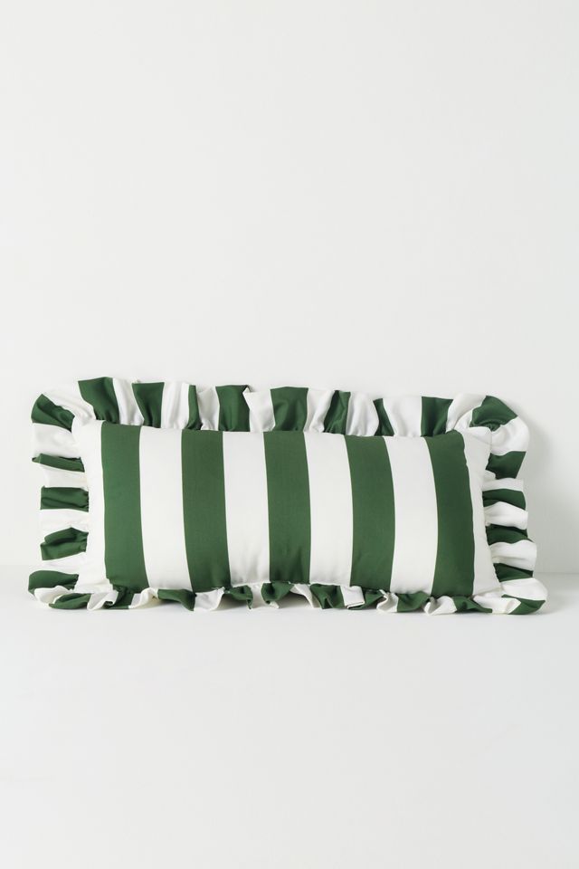 Maeve by Anthropologie Striped Ruffle Indoor/Outdoor Pillow #1