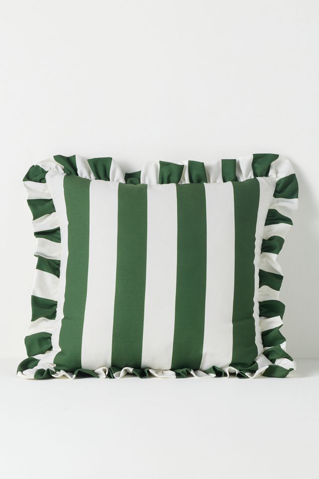 Maeve by Anthropologie Striped Ruffle Indoor/Outdoor Pillow #3