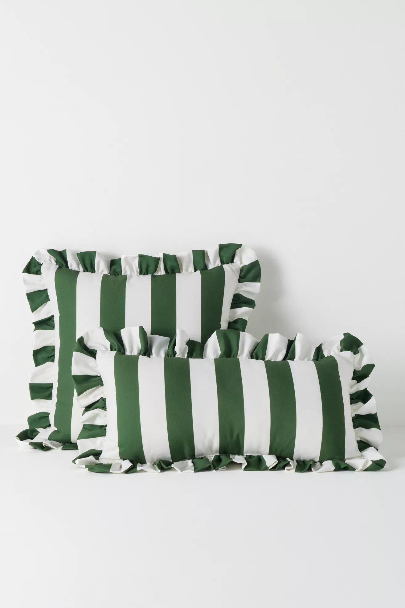 Maeve by Anthropologie Striped Ruffle Indoor/Outdoor Pillow