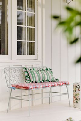 Maeve by Anthropologie Striped Ruffle Indoor/Outdoor Pillow