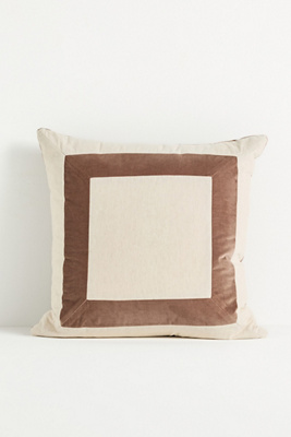 Anthropologie Cotton Velvet Frame Pillow