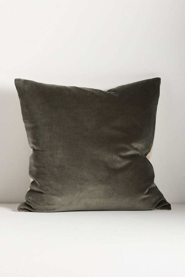 Cotton Velvet Frame Pillow #1