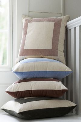 Cotton Velvet Frame Pillow