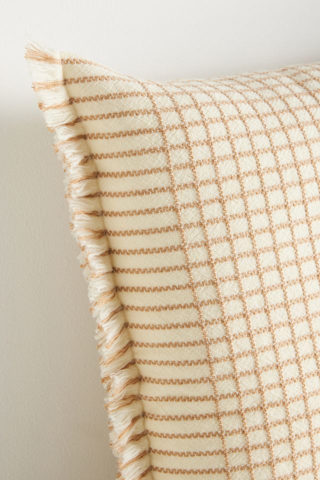 Windowpane Wool Blend Pillow #2