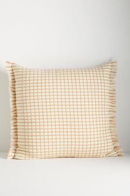 Windowpane Wool Blend Pillow