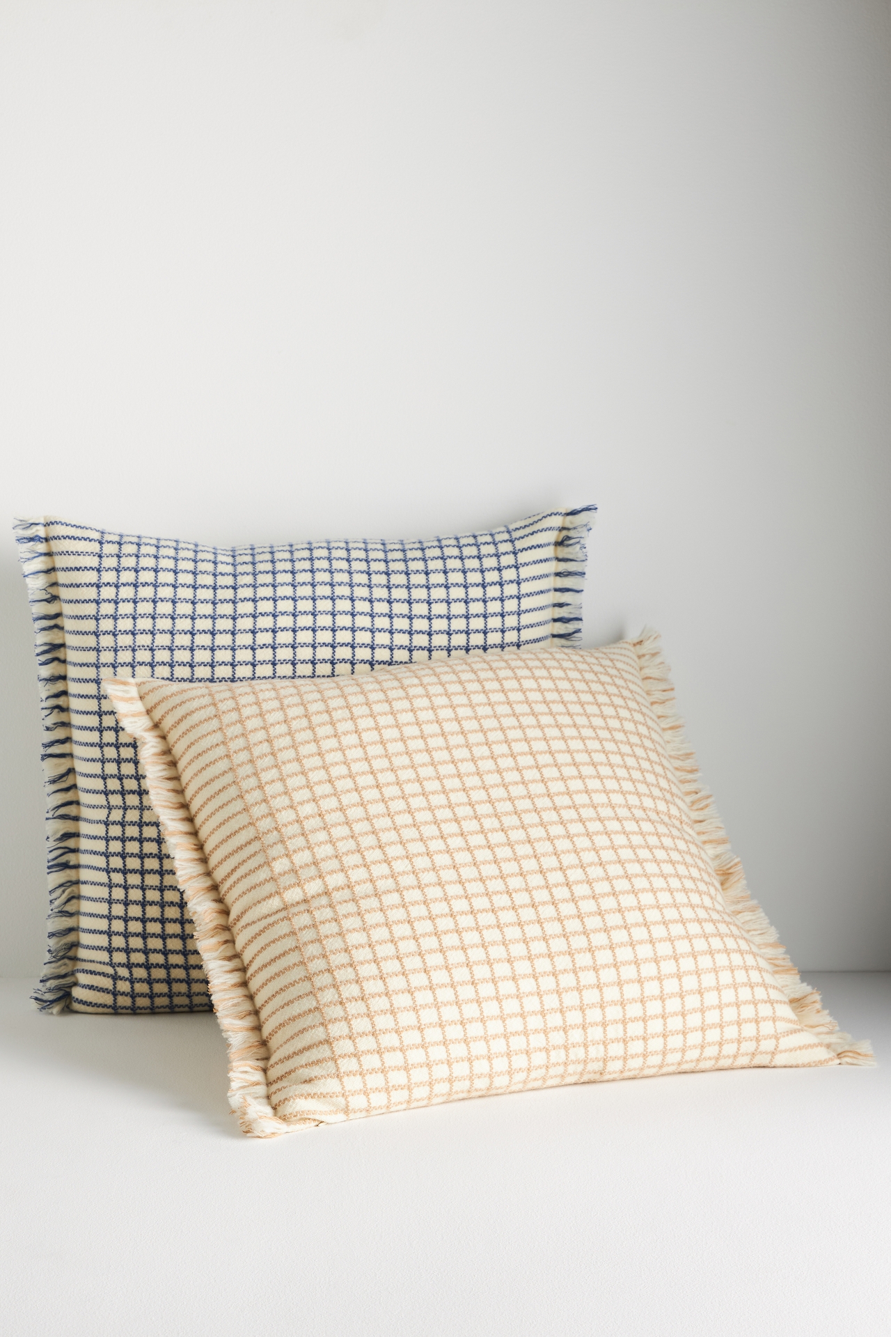 Windowpane Wool Blend Pillow