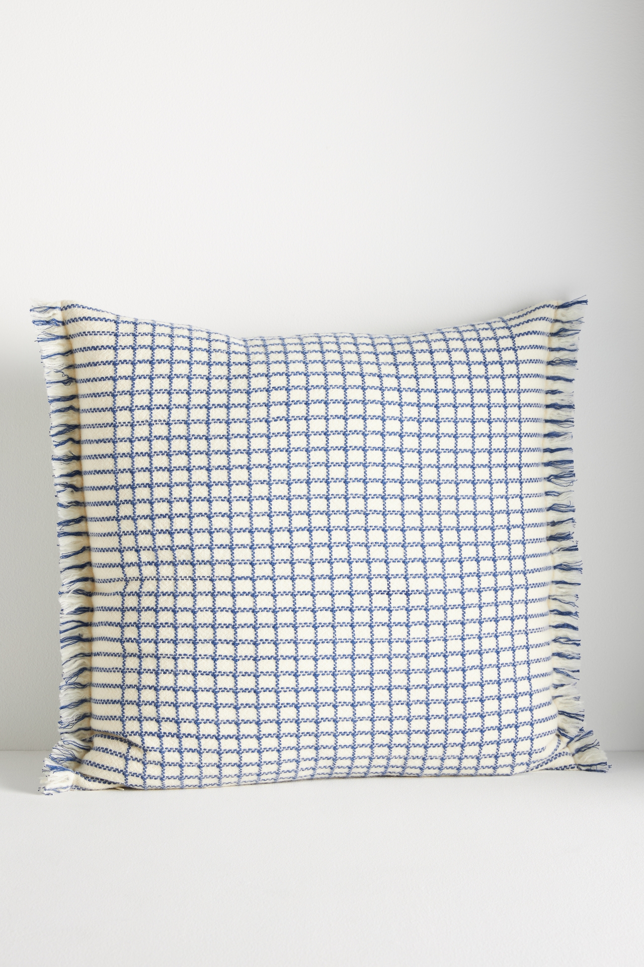 Windowpane Wool Blend Pillow